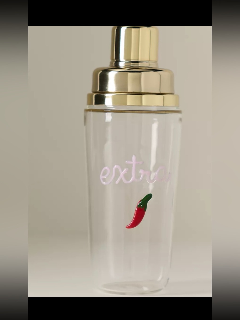 Anthropologie Love Notes Cocktail Shaker.